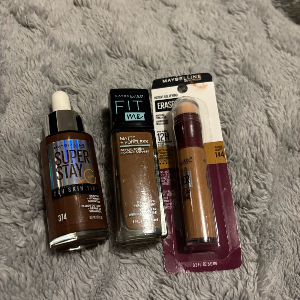 Brand New Maybelline concealer, skin tint and foundation
